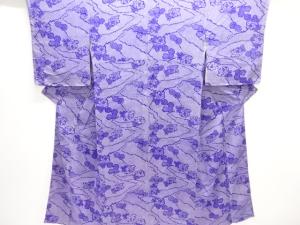 大正ロマン　紋錦紗　草花模様着物